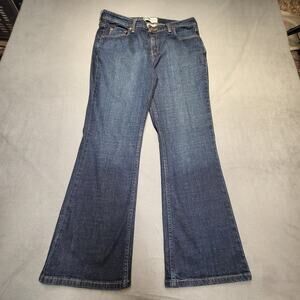 Levi's Signature Jeans Womens Size 16 Blue Boot Cut Distressed Stretch Denim